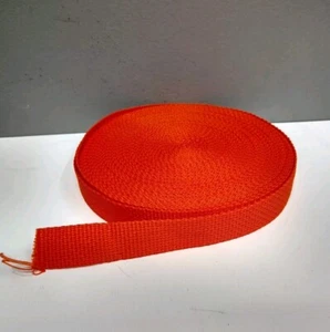 Orange trim strap 1" web for DIY 18 yard roll medium weight nylon? webbing - Picture 1 of 5