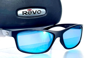 NEU Revo Harness Sonnenbrille matt schwarz POLARISIERT blaue Wassergläser 4071 11 BL - Bild 1 von 12