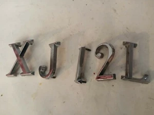Jaguar XJ12 L S2 REAR Trunk deck LID chrome XJ12 L METAL OEM 5 Emblems lettering - Picture 1 of 4