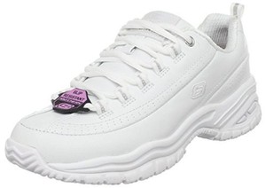 white skechers nursing shoes