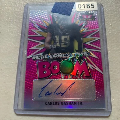 2021 Leaf Pro Set Metal - 1989 Autographs Carlos Basham Jr. #PA-CBJ Purple 6/15 - Image 1 of 2