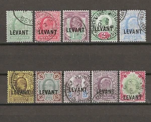 BRITISH LEVANT 1905/12 SG L1/L10 USADO - Imagen 1 de 1