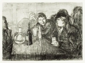 8x10 Print - Kristiania Bohemians I (1895) by Edvard Munch. - Picture 1 of 1