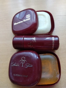 3x Hotelwerbung Sheraton und Sheraton Towers, Seifendosen - Bild 1 von 4