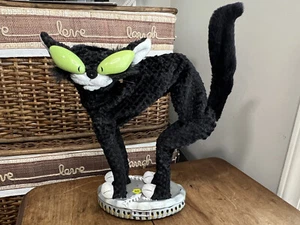 Gemmy Fraidy Nero Animato Halloween Decorazione Gatto -Canta Somebodys Watchin Me 04 - Foto 1 di 6