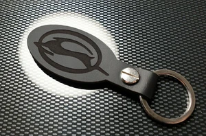 Impala Leder Schlüsselanhänger Abzeichen Schwarz - Bild 1 von 2