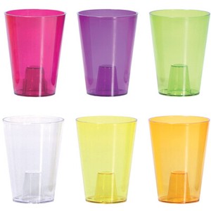 Transparent Übertopf Blumentopf Orchideentopf 1,3 Liter Topfabstandhalter Ø13 cm