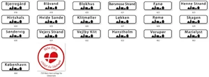 Aufkleber Otsschild Dänemark 10,5 x 3,5 cm Sticker Ortsname Outdoor Deko - Bild 1 von 41
