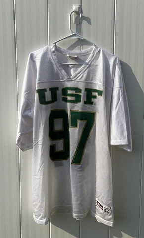 Vintage USF Bulls Football Jersey Made in The USA XXL Cover