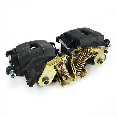 1980-85 GM Steel Single Piston Rear Calipers - Pair w/ Parking Brake and Pads - Image 1 of 4