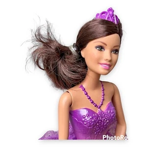 Fairytale Ballerina Barbie 2015 Purple outfit Brunette Brown Hair Ballet - Picture 1 of 5
