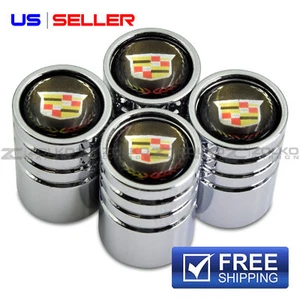 VALVE STEM CAPS WHEEL TIRE CHROME FOR CADILLAC VE06 - US SELLER  - Picture 1 of 10