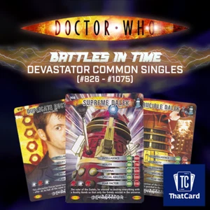Dr Doctor Who Battles in Time Cards - DEVASTATOR Common Singles - RESTOCKED - Picture 1 of 1