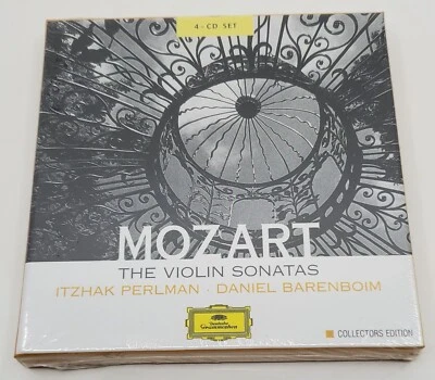 Mozart: The Violin Sonatas Itzhak Perlman Daniel Barenboim CD *NEW SEALED 4-Disc - Image 1 of 4