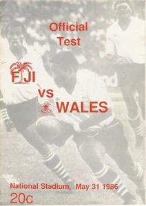 FIJI v GALES 31 de mayo de 1986 PROGRAMA TOTALMENTE FIRMADO, 58 AUTÓGRAFOS + CERTIFICADO DE AUTENTICIDAD - Imagen 1 de 5