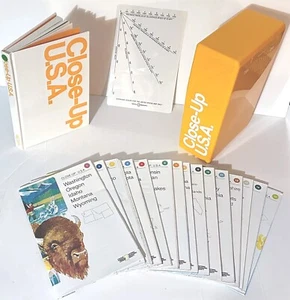 Conjunto de mapas de colección National Geographic primer plano EE. UU. en estuche 15 mapas con índice de libros 1988 - Imagen 1 de 12