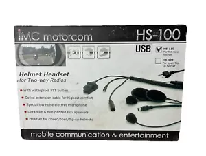 IMC Motorcom HS-100 USB Harley Helmet Headset 2-WAY Radios Full Face Helmets NIB - Picture 1 of 15