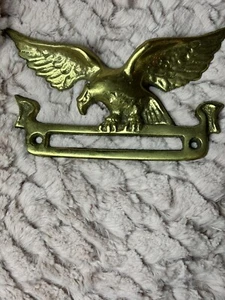 Vtg Wilton Brass Eagle Door Name Plate 5” - Picture 1 of 2