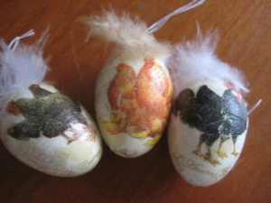 Osterdeko, 3 Osterier, selbst gefertigt - Bild 1 von 5