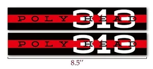 POLY HEAD 313 Valve Cover Decal for Dodge Chrysler Plymouth MOPAR Bumper Sticker - Picture 1 of 7
