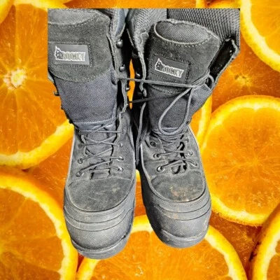 Botas Rocky 9" Exterior Thinsulate 1200G Aisladas Impermeables Negras EE. UU. 13M Foto 1 de 4