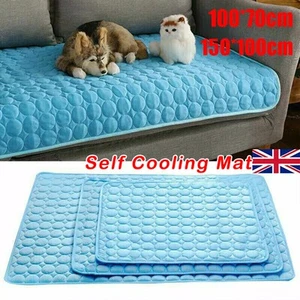 XS-XXL Large Self Cooling Mat Bed Dog Cat Heat Relief Non-Toxic Summer Bed Pad - Picture 1 of 17