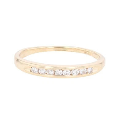 .13ctw Round Cut Diamond Channel-Set Wedding Band Ring 14k Yellow Gold Size 6 - Image 1 of 4