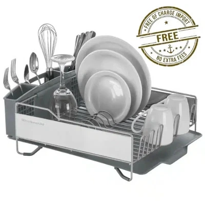 KitchenAid Full Size Dish Rack Metal, Plastic Grey 14.96" W X 20.08" D X 6.69" H - Image 1 of 4