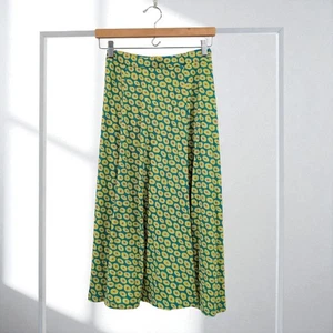Gudrun Sjoden Womens Midi Skirt Billie Polka Dot Green Colorful Print Size Small - Picture 1 of 9