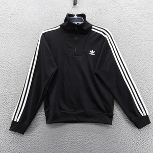 Adidas Originals Mens Funnelneck Sweatshirt Pullover Black XS 3 Stripe NWT - Picture 1 of 13
