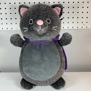Squishmallows Hug Mees Xiomara Vampire Cat Plush Gray Purple Cape Halloween 12" - Picture 1 of 14
