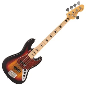 Vintage V495 Coaster Series 5-String Bass Guitar ~ 3 Tone Sunburst - Picture 1 of 8