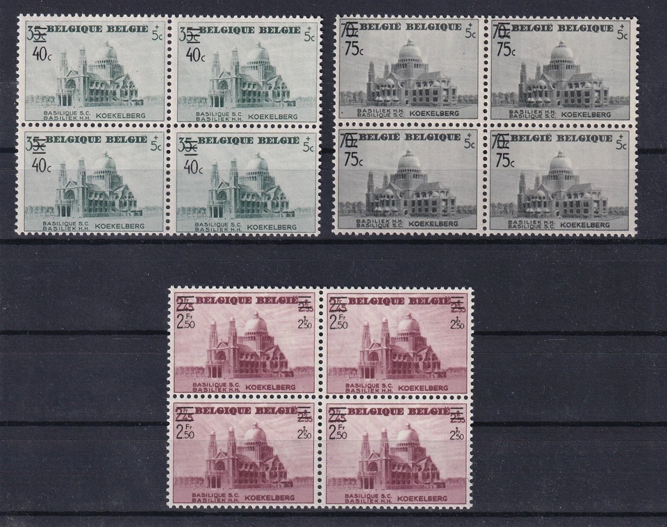[AM1955] Belgium N°481/483 Architecture MNH ** COB € 76,00 2ND - Image 1 of 1