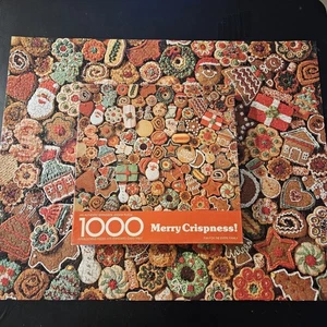 Springbok MERRY CRISPNESS Christmas Cookie Puzzle 1000 Pcs Vintage Complete - Picture 1 of 5