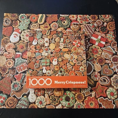 Springbok MERRY CRISPNESS Christmas Cookie Puzzle 1000 Pcs Vintage Complete - Image 1 of 4