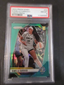 2024 PRIZM WNBA #93 KAMILLA CARDOSO GREEN PRIZM PSA 8 ROOKIE CARD POP 1 - Picture 1 of 4