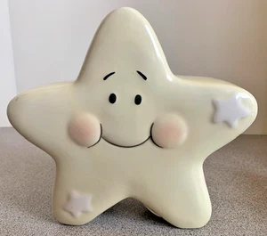 Vintage Bella Casa Child's Ceramic "Smiling Star" Coin Bank - by GANZ - Picture 1 of 9