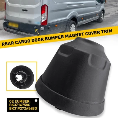Parachoques trasero de puerta de carga negro para Ford Transit 150 250 350 2015-2019 Foto 1 de 4