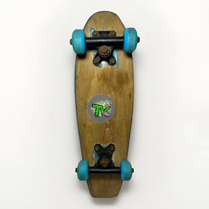 Vintage Penny Style Skateboard Mini Cruiser Board Mini Chicago Blue Yellow - Picture 1 of 12