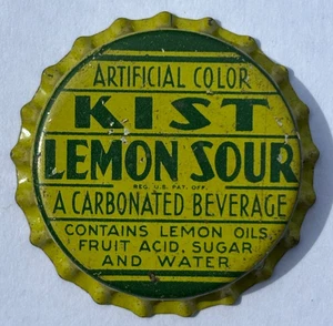 KIST LEMON SOUR ART DECO (VARIANTE 2) SODA FLASCHENVERSCHLUSS; UNBENUTZTE KORKGEFÜTTERTE KRONE - Bild 1 von 1