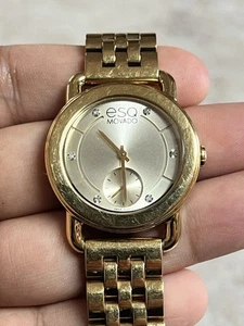 ESQ Movado Diamond Gold-Tone Stainless Steel Ladies Watch - Picture 1 of 20