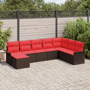 Garden Sofa Set with Cushion Poly Rattan Outdoor Patio Furniture Modern vidaXL - Picture 1 of 24