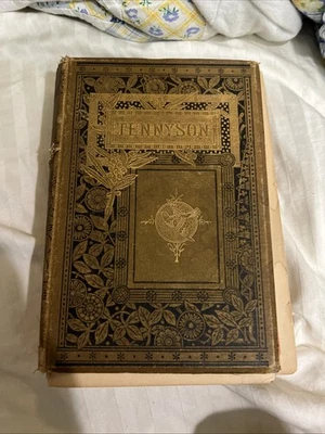 Antique Book The Poetical Works of Alfred Tennyson, Illustrated Hardcover 1884 - Imagem 1 de 4