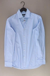 ⭐ BOSS by Hugo Boss camicetta per uomo taglia Hemdgröße 41, L, 52 rigato blu ⭐ - Foto 1 di 6