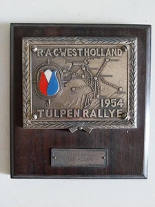 Tulip Rally 1954 Gregor Grant Triumph TR2 Class Award - Picture 1 of 3