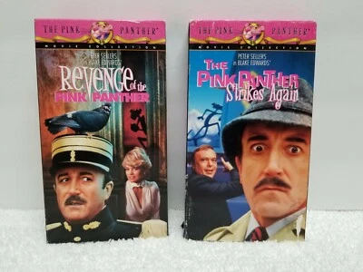 VTG VHS Set of 2 The Pink Panther Strikes Again and Revenge of the Pink Panther - Image 1 of 4