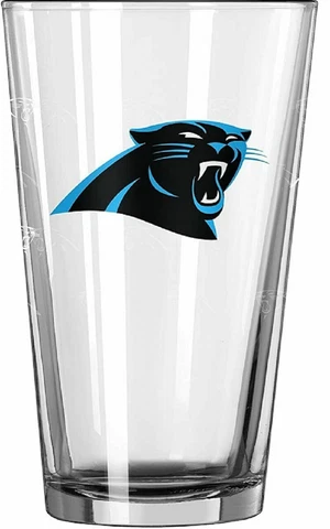 Carolina Panthers 16 oz Satin Etch Logo Pint Glass (1 Glass) Cover