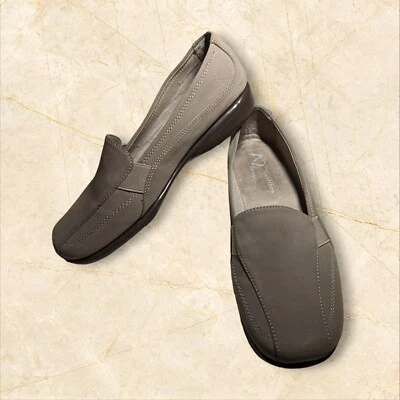 A2 AEROSOLES Size 7 Women's Stitch N Turn TRICYCLE Loafers SAND BEIGE Faux Suede - Image 1 of 4