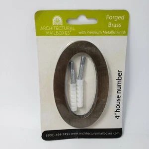 4" Inch Floating House Numbers Forged Brass Architectural Mailboxes Brand New    - Picture 1 of 18