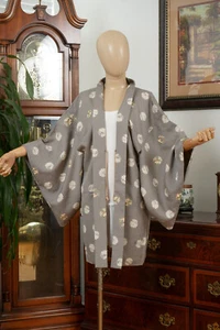 DEAR VANILLA JAPANESE KIMONO HAORI JACKET FOR WOMEN AUTHENTIC JAPAN MADE VINTAGE - Picture 1 of 7